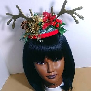 Reindeer Holiday fascinator